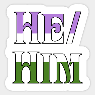 Genderqueer He/Him Sticker